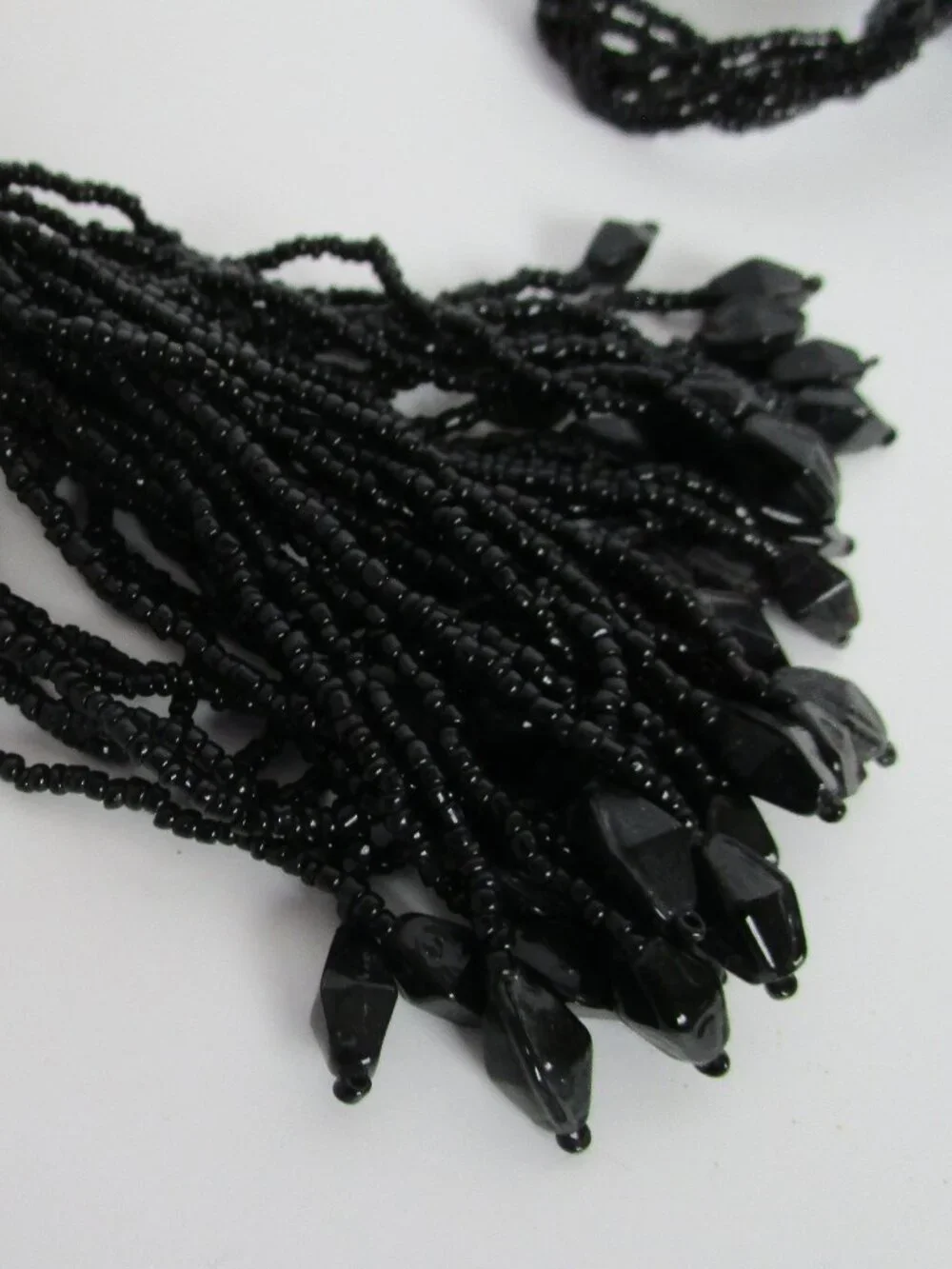 set of beaded tassel napkin rings